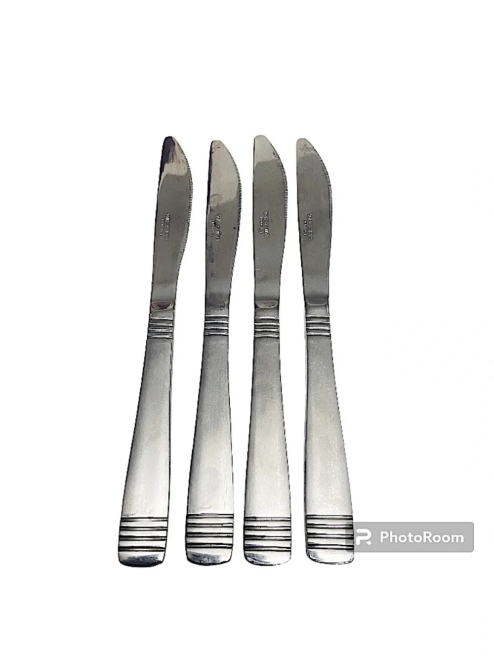 Gibson Vintage Palmore Stainless Silverware Four Piece Preowned Knife Set Home.